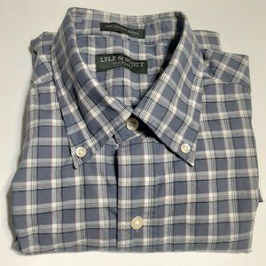 Lyle & Scott Men's Combed Cotton Button Down Long Sleeve Shirt in size L